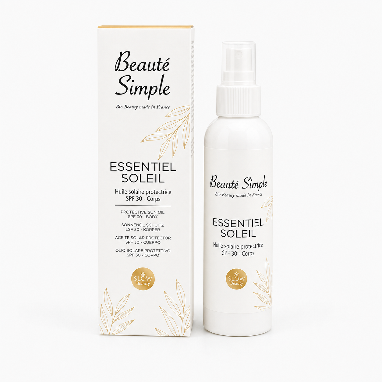 Essentiel Soleil – Huile solaire protectrice SPF 30 – Corps
